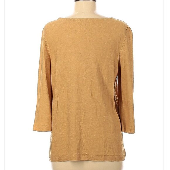 J.JILL Tan Linen Pullover Sweater Size M - Picture 2 of 3